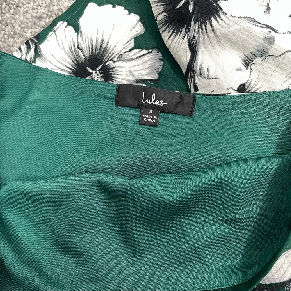 Lulus Flawless Moments Green Floral Print One-Shoulder Romper - Picture 14 of 15